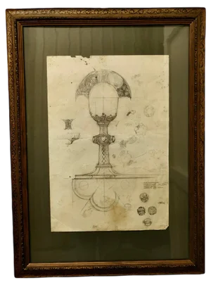 Amor Fenn, Silver Church Chalice, 1880, Drawing, Framed