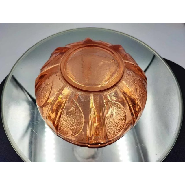 Art Deco Pink Glass Plate by Hortensja Glassworks, 1920s For Sale - Image 3 of 7