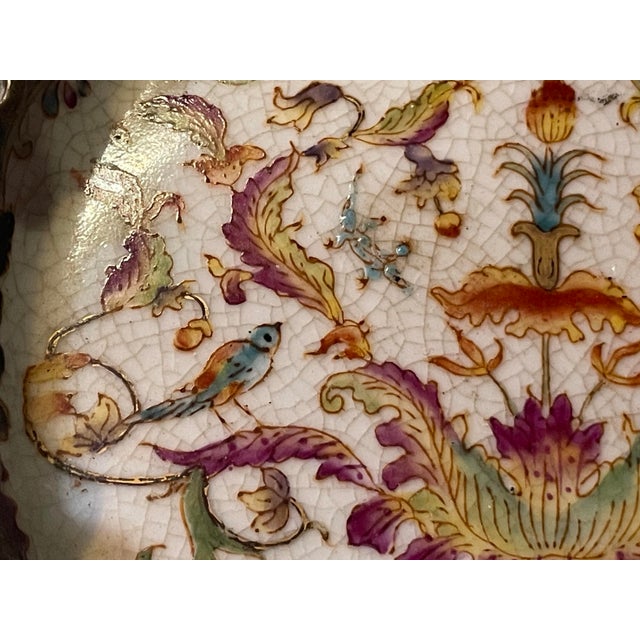 Chinese Antique Hua Rong Tang Zhi Porcelain Decorative Trinket Plate For Sale - Image 3 of 7
