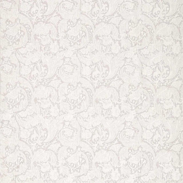 Morris & Co Pure Bachelors Button Embroidery Fabric in Pebble For Sale