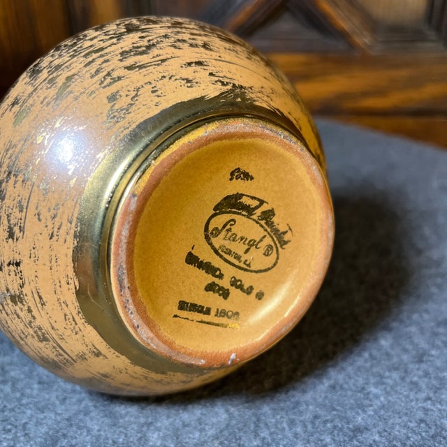 Vintage 22k Gold Stangl Hollywood Glam Vase For Sale - Image 9 of 9