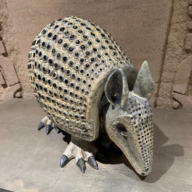 Surrealist Paper Mache Armadillo Sculpture Sergio Bustamante For Sale - Image 11 of 18