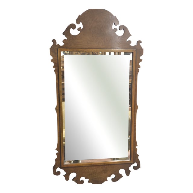 Burr Walnut Wall Mirror, 1920s For Sale