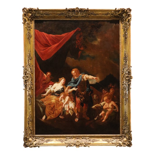 Corrado Giaquinto, Venus and Adonis, 1750, Oil on Canvas, Framed For Sale
