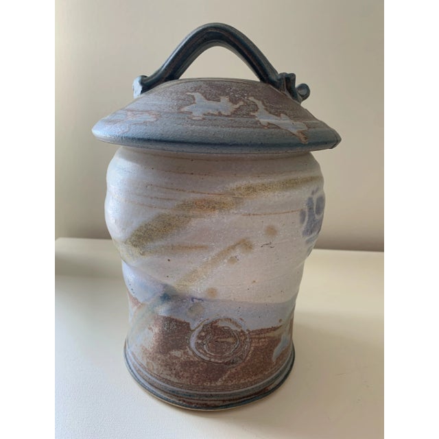 Artist Studio Pottery Lidded Jar For Sale - Image 11 of 11