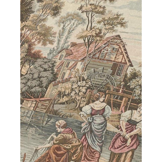 Vintage French Aubusson Style Jacquard Tapestry, 1970s For Sale - Image 6 of 18