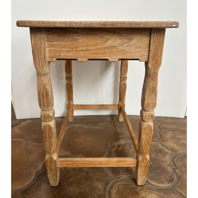 Danish Brutalist Oak Bedside Table in the Style of Henning Kjjærnulf, 1960s For Sale - Image 12 of 12
