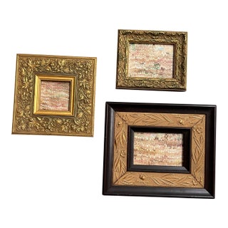 Vintage Collection of 3 Miniature Picture Frames-Set of 5 For Sale