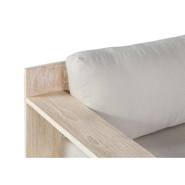 Imperial Grove Outdoor Solid Teak Wood, Natural Look Sofa - 84" For Sale - Image 4 of 13