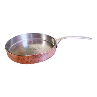 Vintage English Copper Pan From Red Star Line First Class For Sale