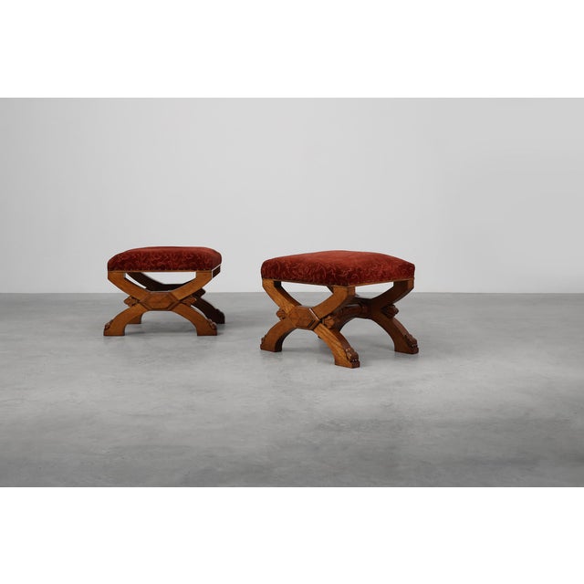 19th Century Gothic Revival Flemish Oak Footstool, Belgium For Sale - Image 14 of 15