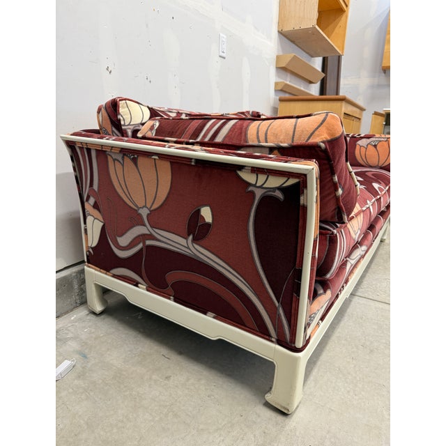 Mid 20th Century Hollywood Regency Mohair Velvet 60's Loveseat For Sale - Image 5 of 18