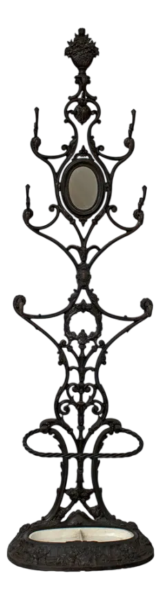 Art Nouveau Cast Iron Coat Rack from Fratelli Corneau