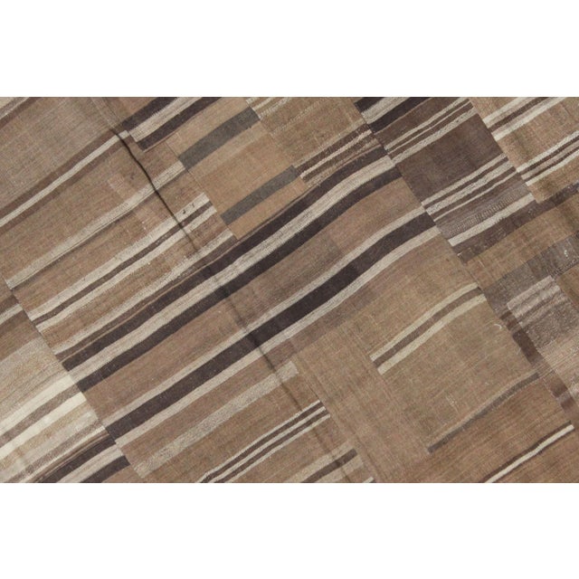Traditional Hand Knotted Vintage Patchwork Kilim 6'7" X 9'11" For Sale - Image 3 of 3