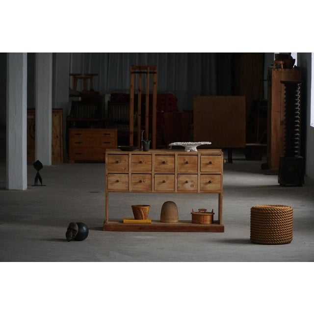 Antique Danish Pine Apothecary Cabinet or Console, 1850s-1880s For Sale - Image 11 of 16