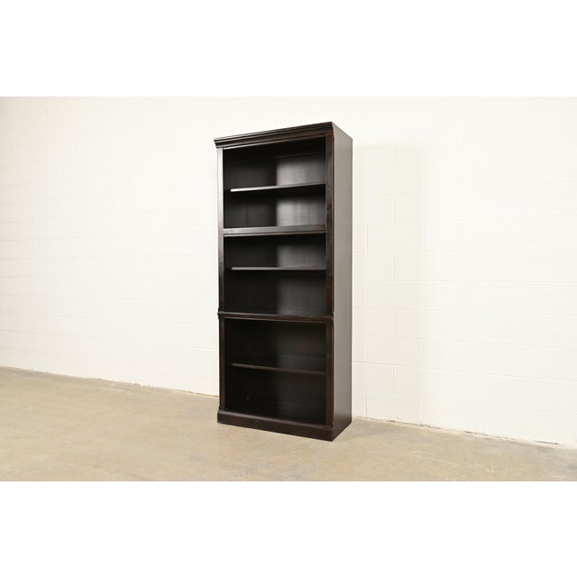 Ethan Allen Arts & Crafts Shaker Dark Cherry Wood Tall Bookcase For Sale - Image 13 of 13