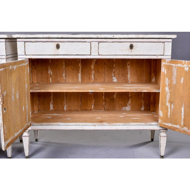 Wood Mid 19th Century Italian Bologna Region White Painted Cabinets - Pair For Sale - Image 7 of 13