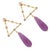 Divine Energy Amethyst & Diamond Drop Earrings, A Pair For Sale In Miami - Image 6 of 8