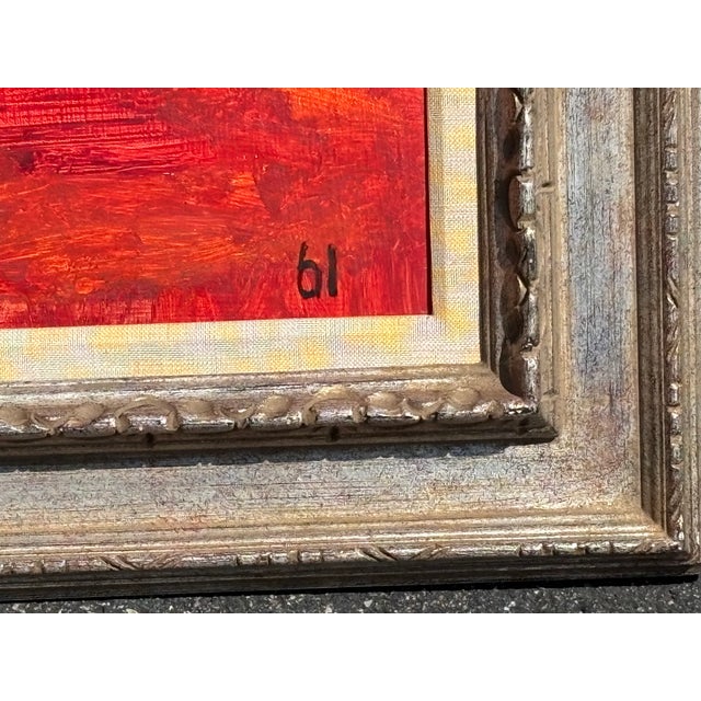 Original Mid-Century American Original Oil on Canvas Interior Scene - Portrait of a Lady - 1961 For Sale - Image 6 of 9