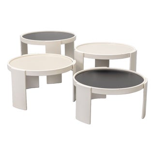 Large Vintage 780/783 Nesting Tables by Gianfranco Frattini for Cassina, 1970s, Set of 4 For Sale