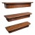 Set of Three Mid-Century Oak Floating Wall Shelves 21" For Sale