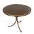 A solid brass side table, made in France in the 1960s. Brass faux bamboo with a tooled leather top. Lovely casting -...