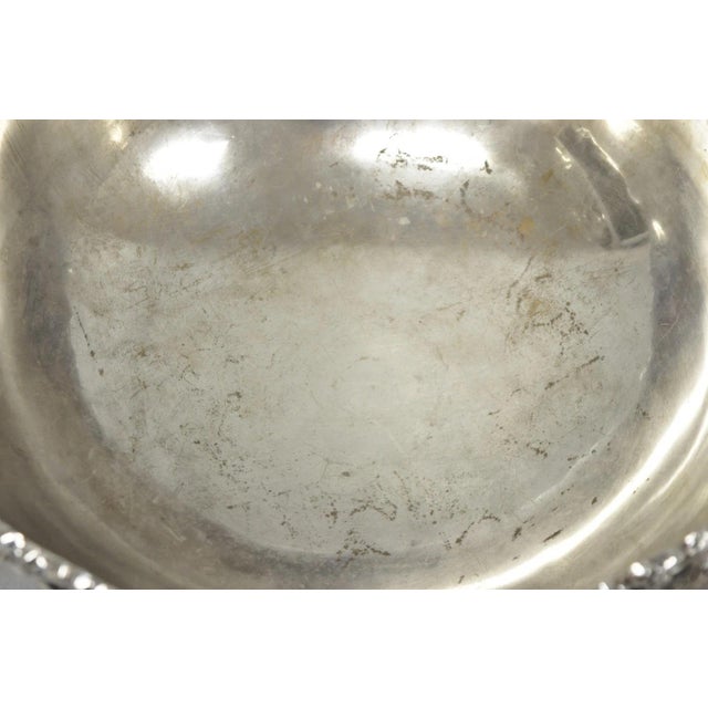 Vintage Grapevine Cluster Silver Plated Footed Punch Bowl Champagne Ice Bucket For Sale - Image 12 of 18