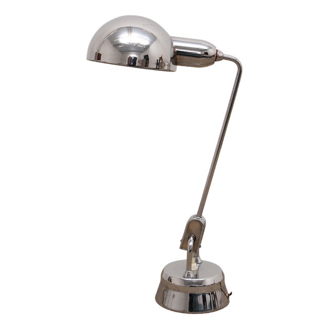 Model 600 Chrome Lamp Selected by Charlotte Perriand for Jumo, 1940s For Sale