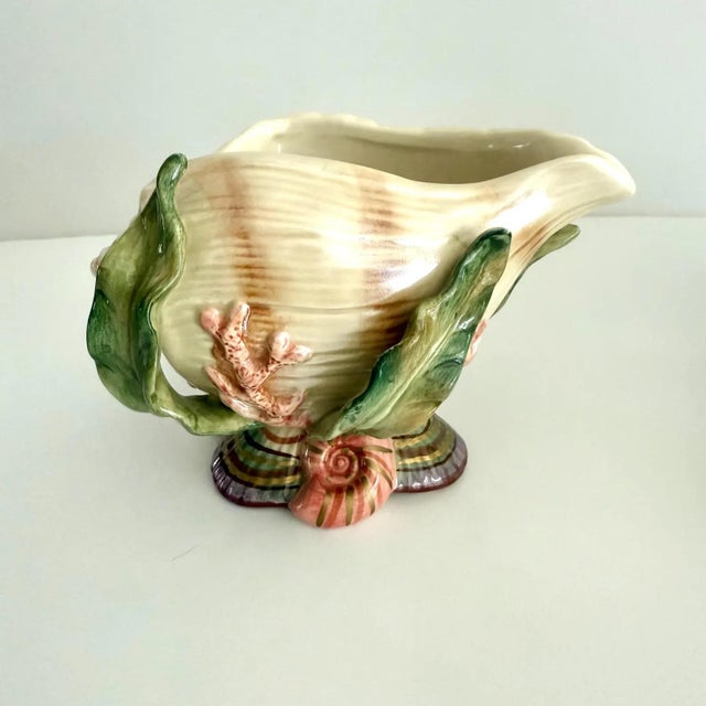 Fitz and Floyd "Oceana" Sugar and Creamer with Sugar Spoon For Sale - Image 9 of 10