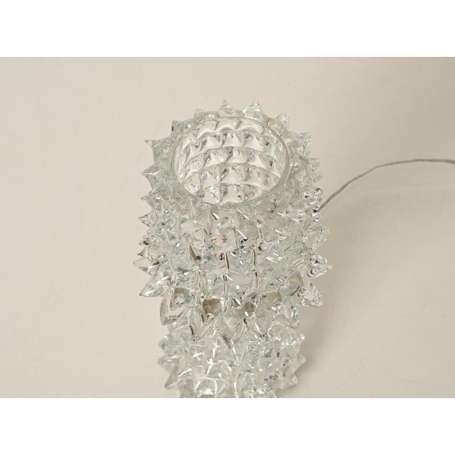 Rostrato Murano Glass and Brass Table Lamp from Barovier, Italy 1940s For Sale - Image 11 of 12