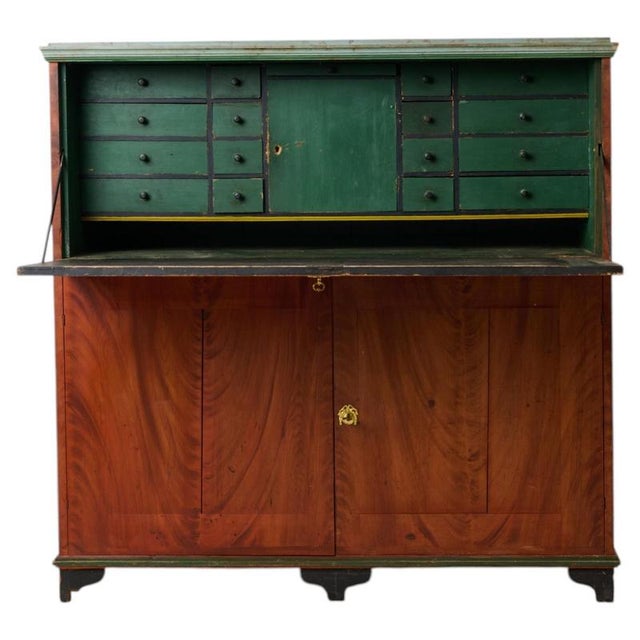 Antique Swedish Gustavian Secretary in Pine, 1850s For Sale - Image 14 of 14