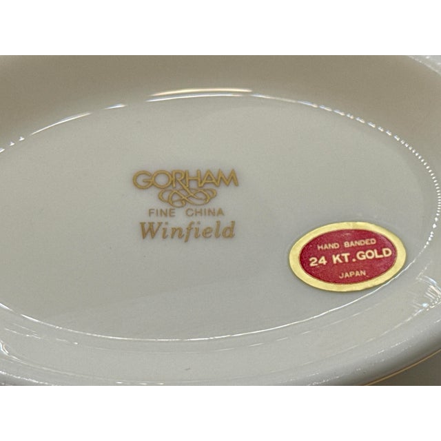 Gorham Gravy Boat & Underplate — 24k Gold, Mint Condition W/Original Stickers For Sale - Image 10 of 10
