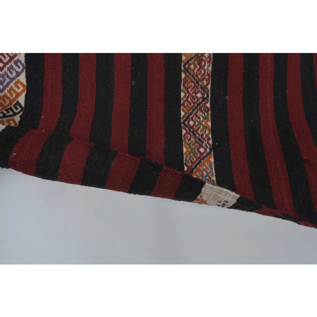 Striped Turkish Kilim Runner Rug For Sale - Image 11 of 12
