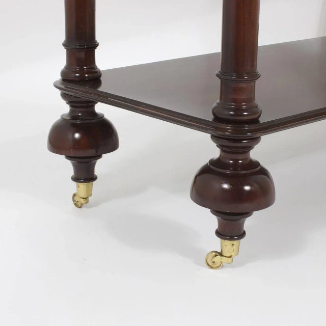 Three-Tiered Mahogany Set of Shelves or Étagerè For Sale In West Palm - Image 6 of 7