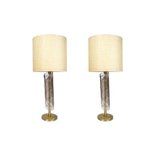 Murano Glass Floor Lamps in the Style of Gino Cenedese, 1980s, Set of 2 For Sale