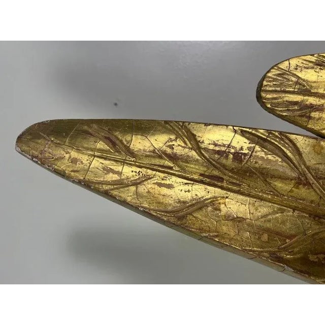 Wood 19th Century Italian Baroque Giltwood Wings on Iron Bases For Sale - Image 7 of 11