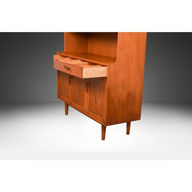 Wood Mid-Century Modern Hutch China Cabinet Morganton Furniture CopenArt Line For Sale - Image 7 of 14