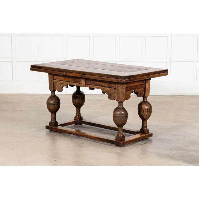 17th Century English Oak Draw-Leaf Refectory Table, 1680 For Sale - Image 16 of 18