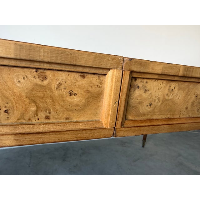 Mid Century Modern Burl Wood Expandable Dining Table For Sale - Image 14 of 18
