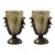 Pair of Mid-Century Sculptural Hand-Blown Smoke Murano Bullicante Glass Uplights For Sale