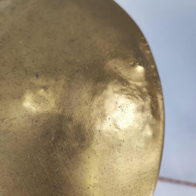 Metal Brass and Satin Glass Desk Lamp, 1950s For Sale - Image 7 of 8