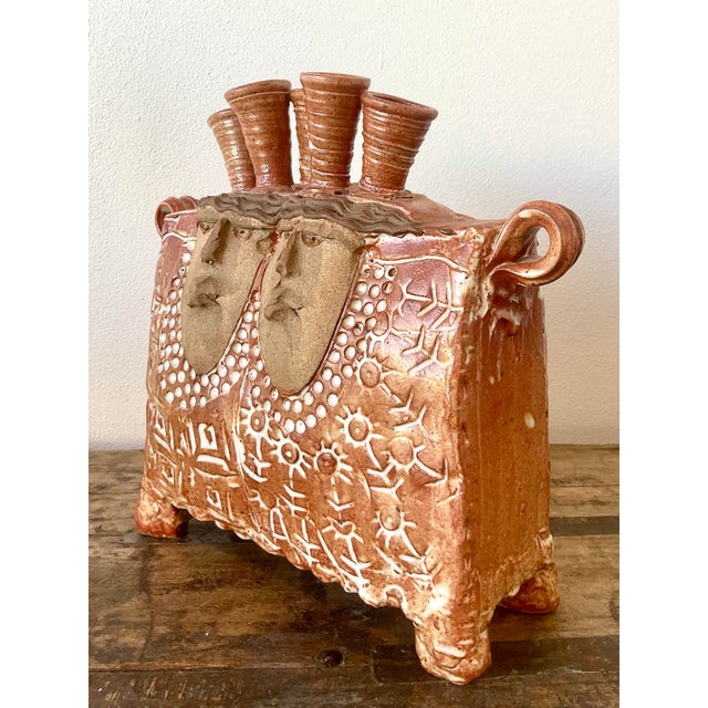 Mid-Century Modern Vintage Original Studio Potter Vase For Sale - Image 3 of 12