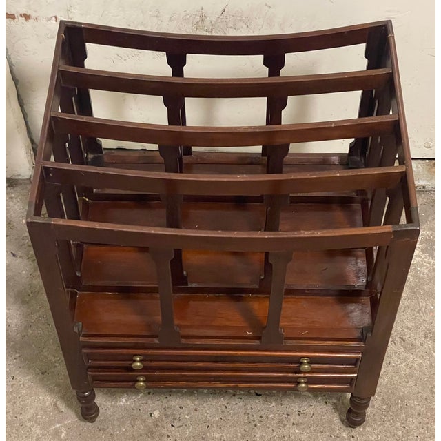 Vintage Wooden Newspaper Rack, 1920s For Sale - Image 3 of 12
