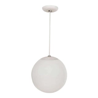 Vintage Large 1960s Glass Globe Pendants Lamps For Sale