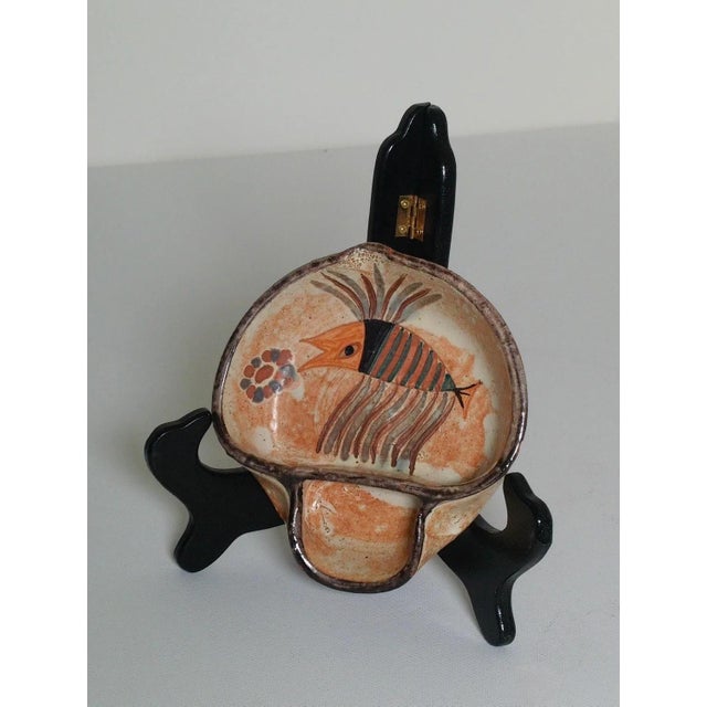 Derby Porcelain Vintage Ceramicarte Cascais Portugal Fish Bowl Hand Painted Portuguese Pottery For Sale - Image 4 of 7