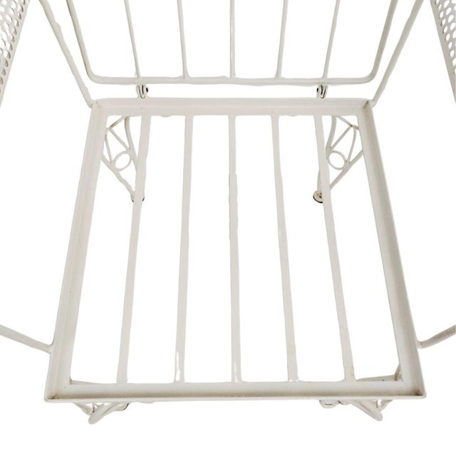 Italian Chair with Folding Backrest in Painted Iron, 1970s For Sale - Image 4 of 16