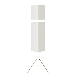 3T09 Bronze Structure and Ivory Fabric Floor Lamp by Neri & Hu for Cassina For Sale