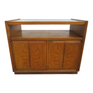 1960's Founders Furniture Patterns 16 Glass Top Nightstand