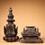 Bronze Large Vintage Gilt Bronze Tibetan Stupa - Himalayan Buddhist Chorten Altar Shrine For Sale - Image 8 of 10