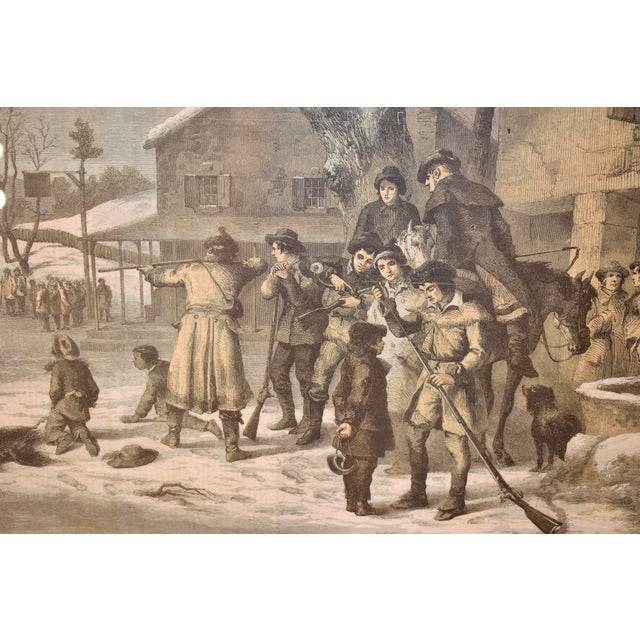 Circa 1859 Framed American Turkey Shoot Sporting Scene For Sale - Image 14 of 15